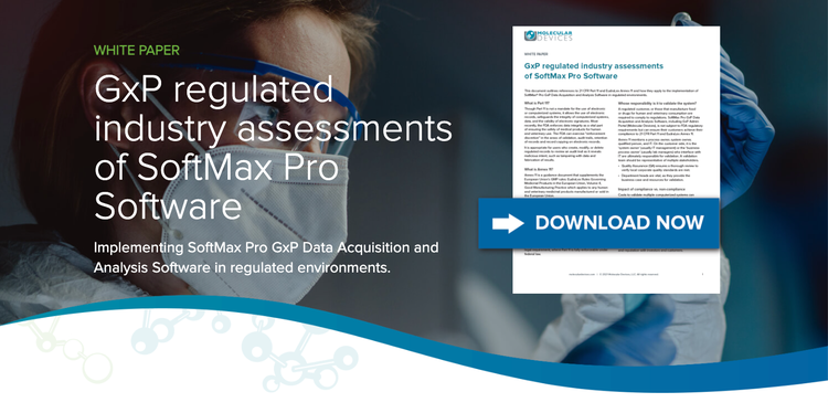 GxP regulated industry assessments of SoftMax Pro Software